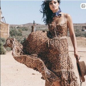 Spell Brown Leopard Maxi Dress